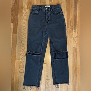 pacsun faded black ripped jeans